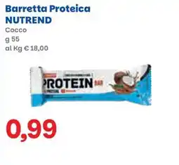 Prix Quality Barretta Proteica NUTREND Cocco offerta