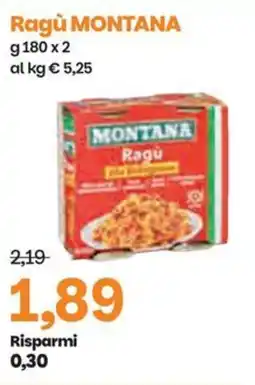 Prix Quality Ragù MONTANA offerta