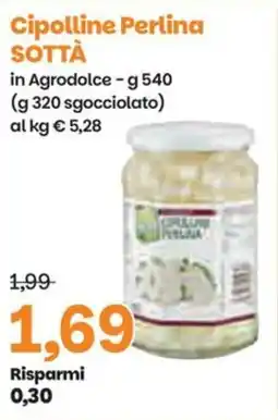 Prix Quality Cipolline Perlina SOTTÀ in Agrodolce offerta