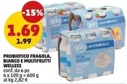 PENNY Probiotico fragola, bianco e multifrutti WELLESS offerta