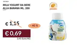 Prezzemolo e Vitale Mila yogurt da bere alla banana offerta