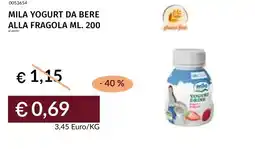 Prezzemolo e Vitale Mila yogurt da bere alla fragola offerta
