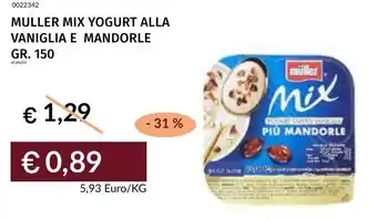 Prezzemolo e Vitale Muller mix yogurt alla vaniglia e mandorle offerta