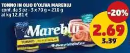 PENNY Tonno in olio d'oliva MAREBLU offerta