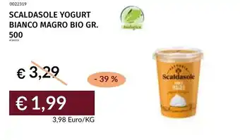 Prezzemolo e Vitale Scaldasole yogurt bianco magro bio offerta