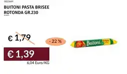 Prezzemolo e Vitale Buitoni pasta brisee rotonda offerta
