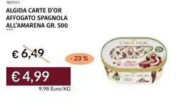 Prezzemolo e Vitale Algida carte d'or affogato spagnola all'amarena offerta