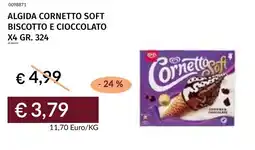 Prezzemolo e Vitale Algida cornetto soft biscotto e cioccolato x4 offerta