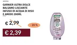 Prezzemolo e Vitale Garnier ultra dolce balsamo lisciante infuso di acqua di riso e amido offerta