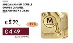 Prezzemolo e Vitale Algida magnum double golden caramel billionaire x 3 offerta