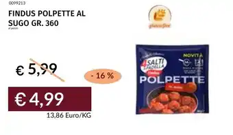 Prezzemolo e Vitale Findus polpette al sugo offerta