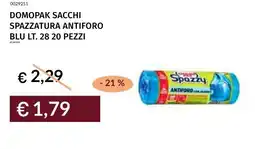 Prezzemolo e Vitale Domopak sacchi spazzatura antiforo blu offerta