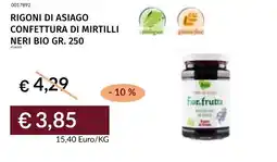 Prezzemolo e Vitale Rigoni di asiago confettura di mirtilli neri bio offerta