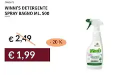 Prezzemolo e Vitale Winni's detergente spray bagno offerta