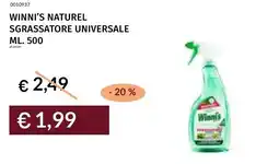 Prezzemolo e Vitale Winni's naturel sgrassatore universale offerta