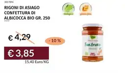 Prezzemolo e Vitale Rigoni di asiago confettura di albicocca bio offerta