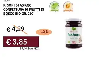 Rigoni di asiago confettura di frutti di bosco bio