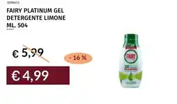 Prezzemolo e Vitale Fairy platinum gel detergente limone offerta