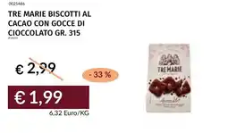 Prezzemolo e Vitale Tre marie biscotti al cacao con gocce di cioccolato offerta
