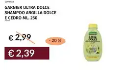 Prezzemolo e Vitale Garnier ultra dolce shampoo argilla dolce e cedro offerta