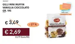 Prezzemolo e Vitale Gilli mini muffin vaniglia cioccolato offerta