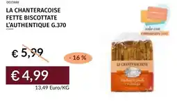 Prezzemolo e Vitale La chanteracoise fette biscottate l'authentique offerta