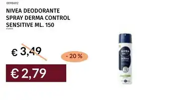 Prezzemolo e Vitale Nivea deodorante spray derma control sensitive offerta