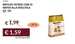 Prezzemolo e Vitale Matilde vicenzi cubi di wafer alla nocciola offerta