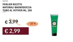 Prezzemolo e Vitale Perlier ricette naturali bagnodoccia tubo al vetiver offerta