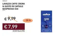 Prezzemolo e Vitale Lavazza caffe crema & gusto in capsule nespresso x30 offerta
