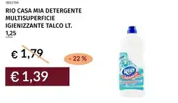 Prezzemolo e Vitale Rio casa mia detergente multisuperficie igienizzante talco offerta