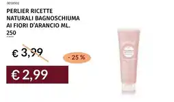 Prezzemolo e Vitale Perlier ricette naturali bagnoschiuma ai fiori d'arancio offerta
