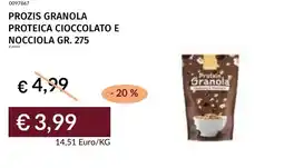 Prezzemolo e Vitale Prozis granola proteica cioccolato e nocciola offerta