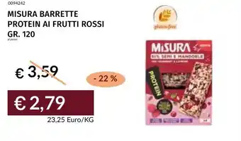 Prezzemolo e Vitale Misura barrette protein ai frutti rossi offerta