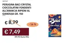 Prezzemolo e Vitale Perugina baci crystal cioccolatini fondenti all'arancia ripieni al gianduja offerta