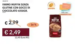 Prezzemolo e Vitale Farmo muffin senza glutine con gocce di cioccolato offerta