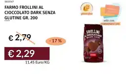 Prezzemolo e Vitale Farmo frollini al cioccolato dark senza glutine offerta