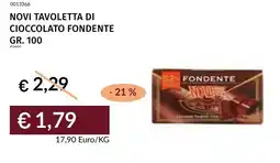 Prezzemolo e Vitale Novi tavoletta di cioccolato fondente offerta