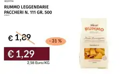 Prezzemolo e Vitale Rummo leggendarie paccheri n. 111 offerta