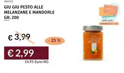 Prezzemolo e Vitale Giu giu pesto alle melanzane e mandorle offerta