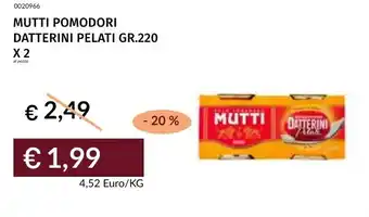 Prezzemolo e Vitale Mutti pomodori datterini pelati offerta