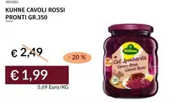 Prezzemolo e Vitale Kuhne cavoli rossi pronti offerta
