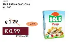Prezzemolo e Vitale Sole panna da cucina offerta