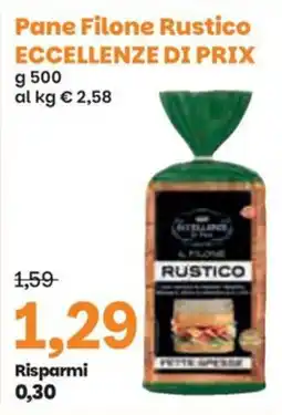 Prix Quality Pane Filone Rustico ECCELLENZE DI PRIX offerta