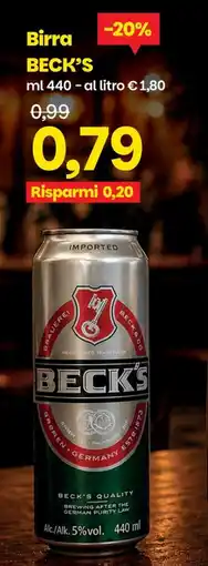 Prix Quality Birra BECK'S offerta