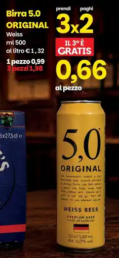 Prix Quality Birra 5.0 ORIGINAL Weiss offerta