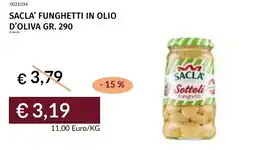 Prezzemolo e Vitale Sacla' funghetti in olio d'oliva offerta