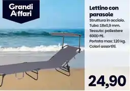 Prix Quality Lettino con parasole offerta