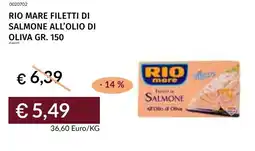 Prezzemolo e Vitale Rio mare filetti di salmone all'olio di oliva offerta