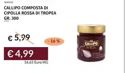 Prezzemolo e Vitale Callipo composta di cipolla rossa di tropea offerta